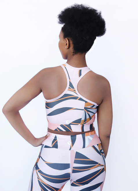 THE ZAMI CROP TOP | ABSTRACT PALM