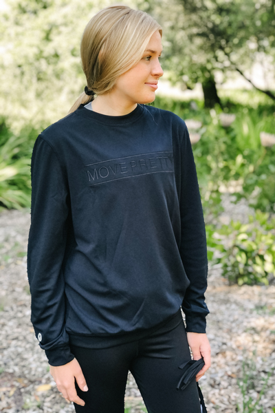 THE JESS CREWNECK TOP | BLACK