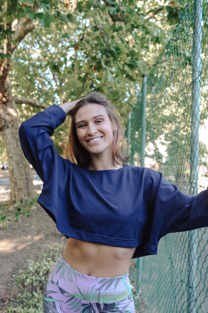 THE JESS LOUNGE TOP | NAVY